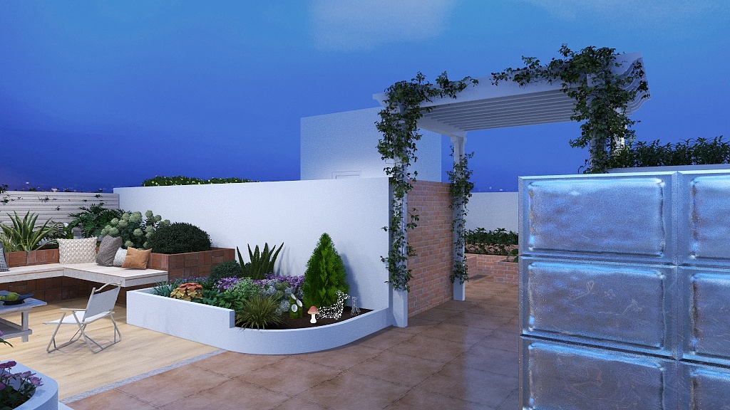 图布斯花园整装50平米庭院花园现代风格设计思路及技巧