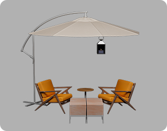 桌椅-桌椅遮阳伞组合2